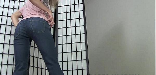 These tight ass hugger jeans are so sexy JOI